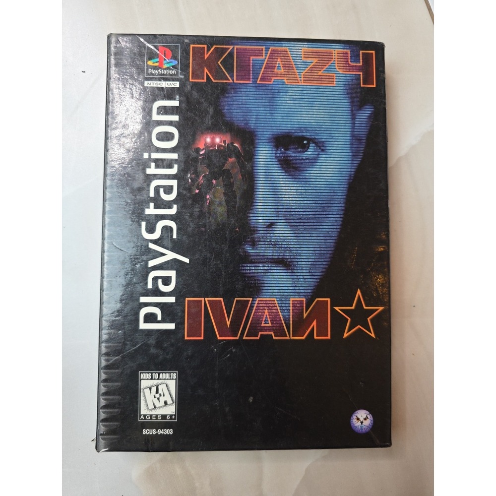 Krazy Ivan Sony PlayStation PS1 1996 Psygnosis Long Box NTSC SCUS-94303 Retro H1